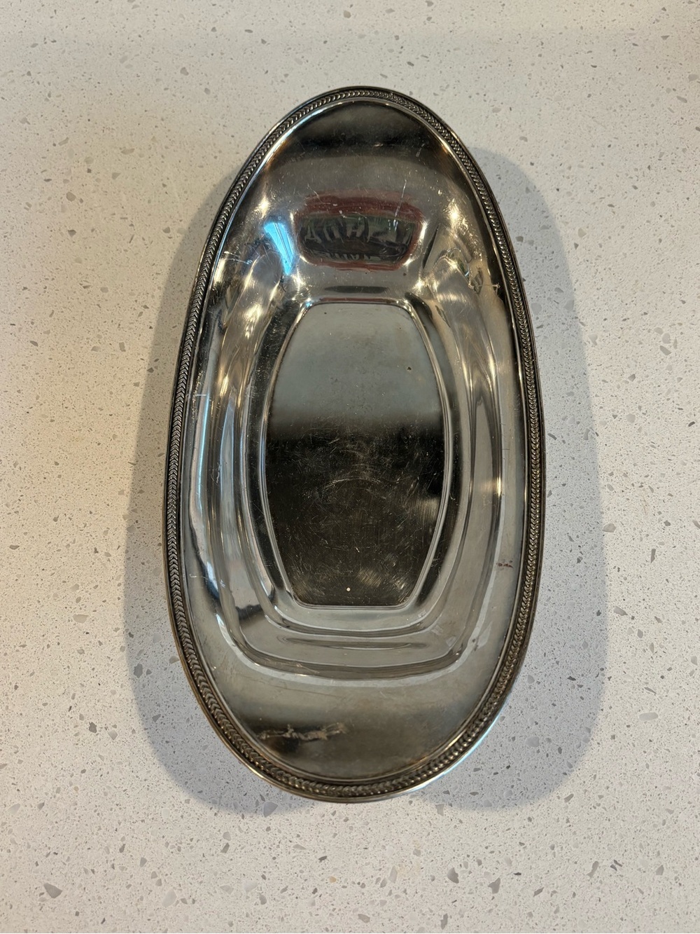 Classic Silver-Plated Oval Serving Dish - Silver